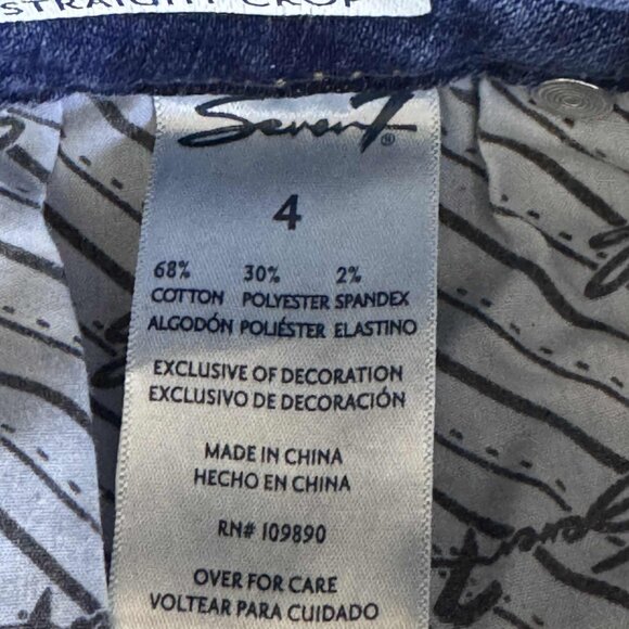 Seven7 Tower Straight Crop Jeans | Size 4 | Blue Stretch Denim - Picture 8 of 10